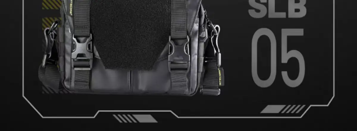 Overclock roam nitec0re SLB05 crossbody bag patch molle pads 500d nylon 2L capacity techwear accessories edc carrier