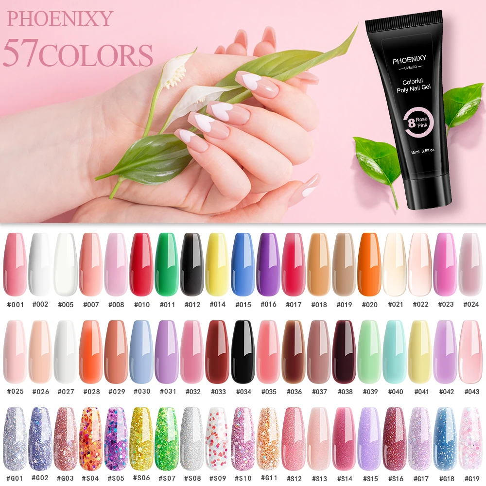 Modelones Poly Nail Gel Kit 8 Colors with 48W LED Nail Lamp Nail Extension  Gel Complete Poly Nail Art Tools Manicure Kit Professional Starter Nail Art  Supplies Gift for Valentine's Day at