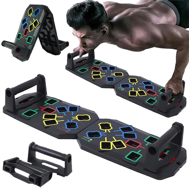 Portable Multifunctional Push-up Board Set Handles Foldable Fitness Equipment Chest Abdomen Arms Back Training