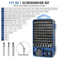 115/117 in 1 Precision Screwdriver Set Magnetic Torx Hex Screw Driver Bits Professional Repair Tool Kit for iPhone Xiaomi Mac PC 2