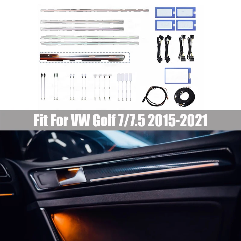 

21 Lights 64 Colors Ambient Light Fit for VW Golf 7/7.5 2015 - 2021 Mould Model Atmosphere Lamp Car Interior Refitting Parts