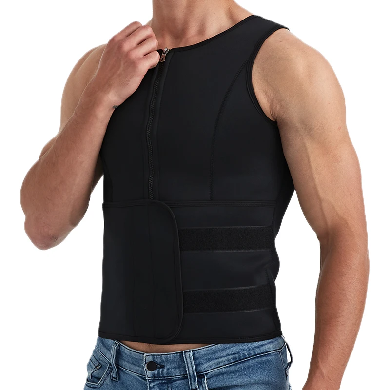Body Shaper Men Body Shaper Waist Trainer Sauna Suit Sweat Vest Slimming Underwear Weight Loss Shirt Fat Burner Workout Tank Tops Shapewear