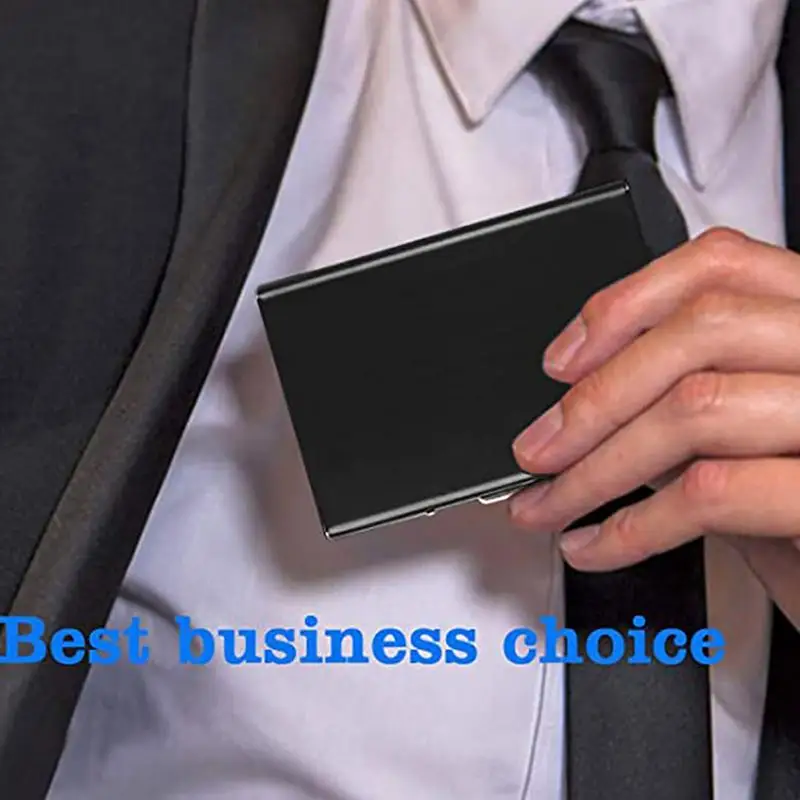 Metal Wallets For Men Women Aluminum Alloy RFID Blocking Card Holder Anti-magnetic Business Credit Cards Protector Hard Case For
