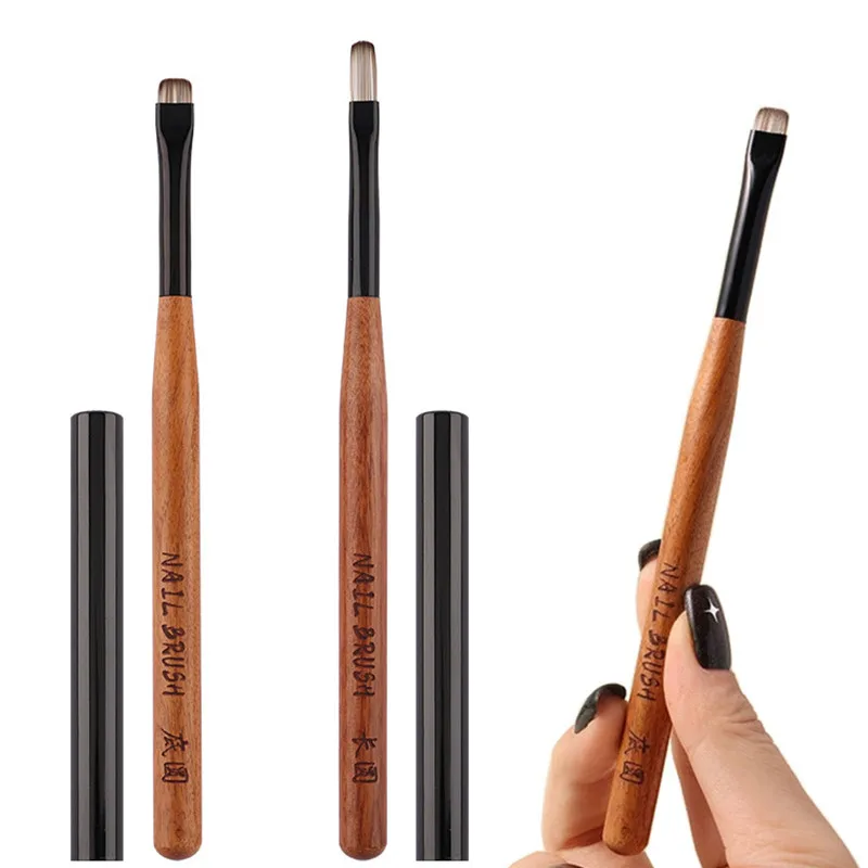 Description Picture 2 of item2Style Sandalwood Gel Painting Brush Nail Art For Gel Tip Extension Acrylic Builder Accessory Nail Art Brushes