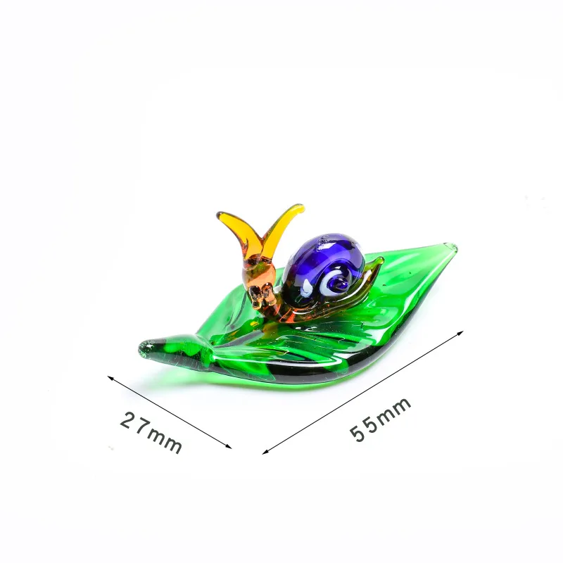 Crystal Beetle Snail Figurine Glass Ornament Home Decor