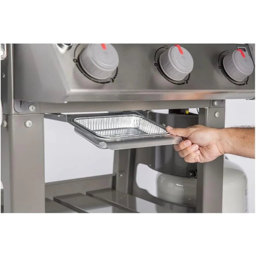 E-310 3-Burner Liquid Propane Grill, Black 5