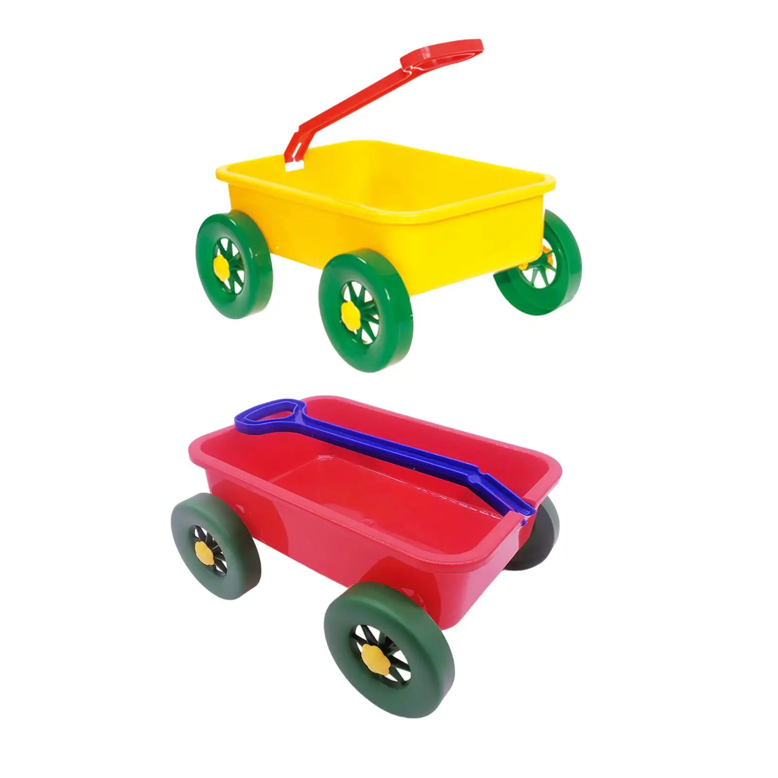 Kids Wagon Toy Outdoor Indoor Toy Beach Game Toy Pull Car Toy Children Wagon Cart for Yard Outdoor Gardening Seaside Beach 2