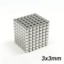 Compact Super Strong Neodymium Magnet - 3x3mm Permanent Magnetic Disk - 500piece (3x3mm)