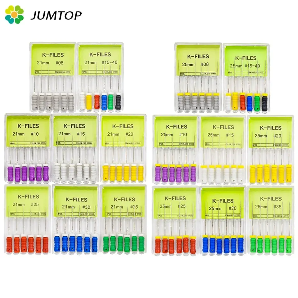 File Endodontici Dentali K-files File Endodontici K 10# In Acciaio Inox – Per Canale Radice, 25 Mm, Confezione Da 10 Pezzi Strumenti Dentali Manuali Per Endodonzia