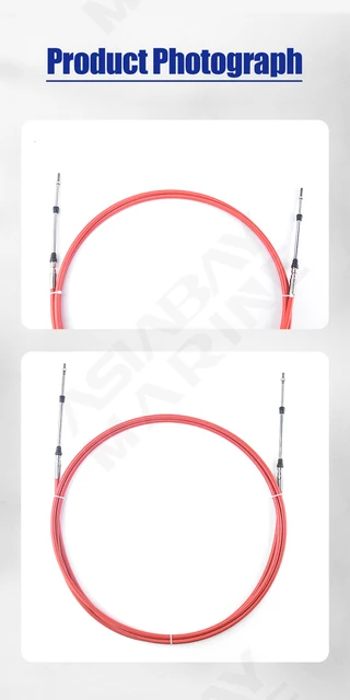 2x 8FT 33C Throttle Shift Control Cables Universal For Yamaha - Foto 9