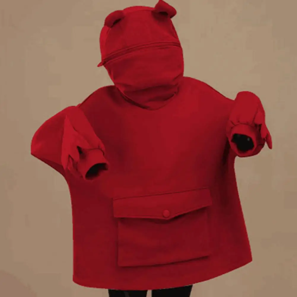 

Hooded Women Sweater with Pockets Frog-inspired Women's Hoodie Cozy Stylish for Autumn Winter Soft Breathable Women Sweatshirt