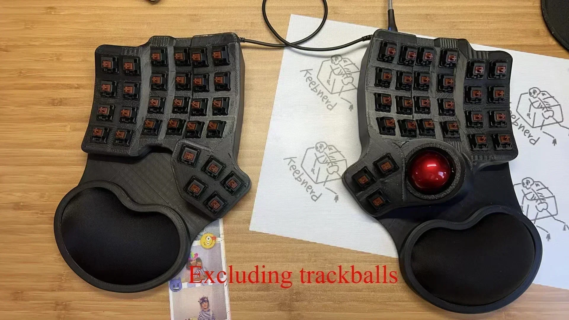 Charybdis-ミニキーボード分割キット,有線シングルモード,RGB軸