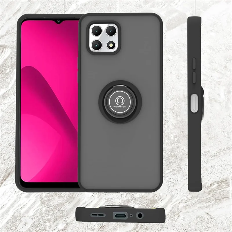 Armor Matte Shockproof Case with Magnetic Ring Holder and Stand