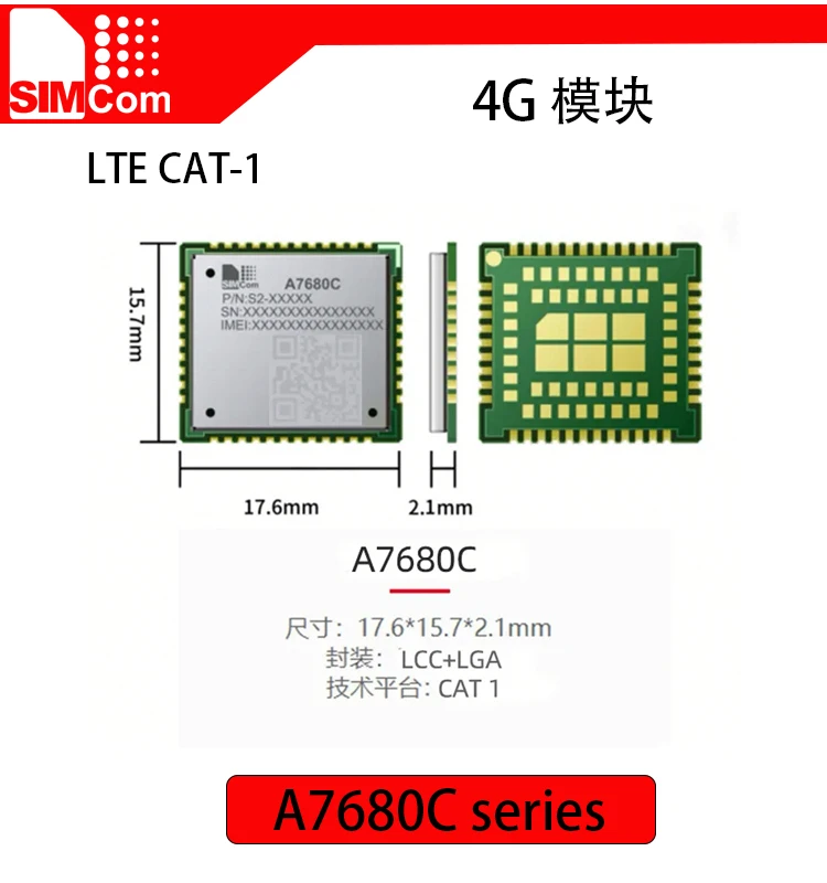 Módulo A7680C SIMCOM LANV