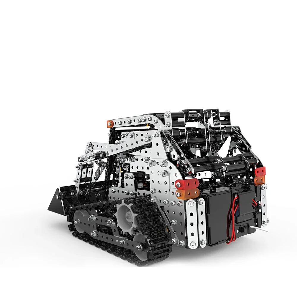 Stainless Steel RC Bulldozer Tracked Truck Toy with 2.4G Remote Control