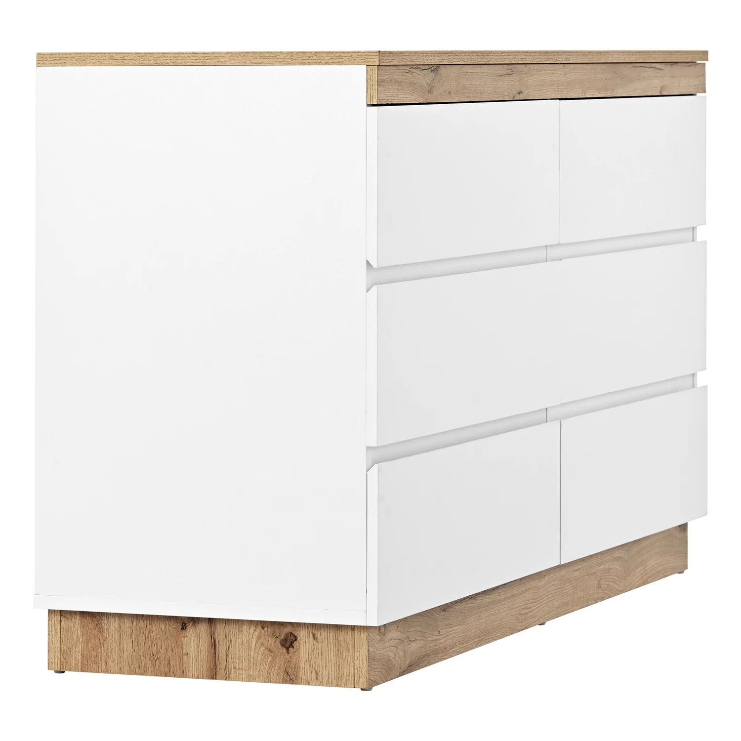 White Cabinet Clothes Dresser Wood Oak Storage Drawers Wardrobe Chest Closet TV Cabinet for Hallway Bedroom Living Room – Detail 10