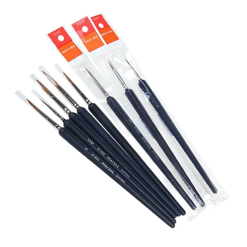 Water Color Brush Pen Paint Brushes 9pcs/Set Weasel Hair For Gouache Watercolor Oil Painting Beginners Artists