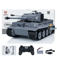 1/24 Taigen RC Battle Tank Tiger I Radio Control Military Tanks Infrared Combat Cars Ready to Run Vehicle Toys for Boys TH23570 1