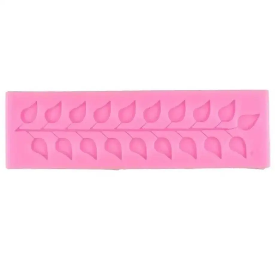 1 Pcs Leaf Shaped Bark Texture Silicone Mold Baking Tool, Sugar Cake Decoration, Chocolate Lace Edging Mold