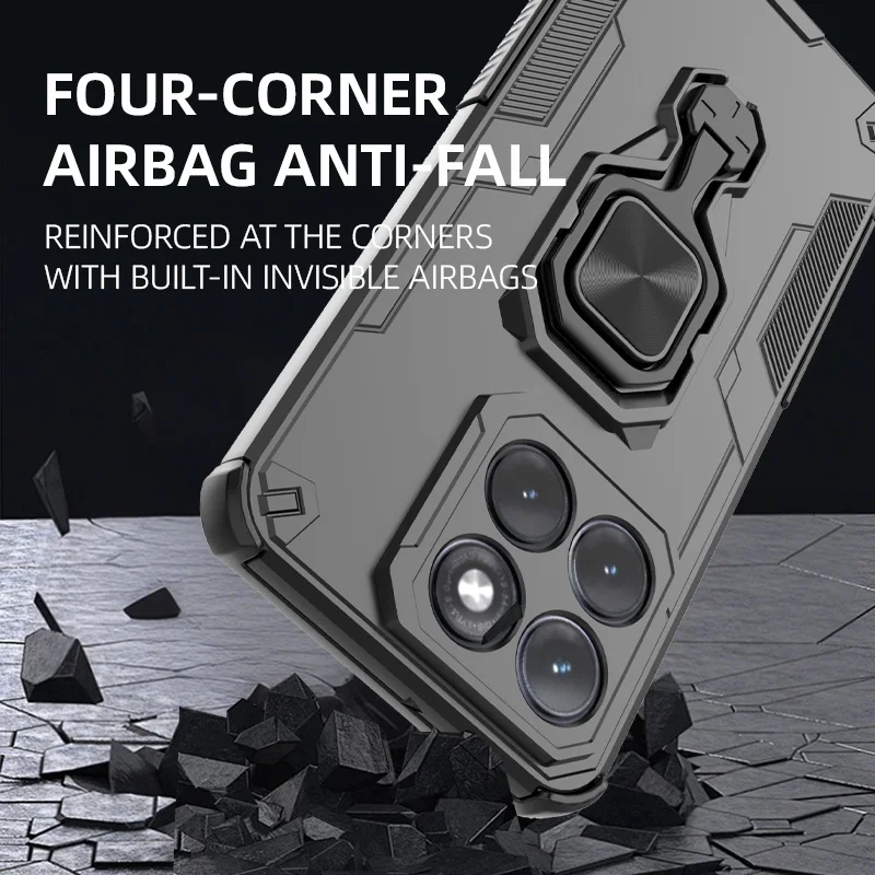 Enhanced Magnetic Ring Stand Protective Case with Multi-Layer Protection