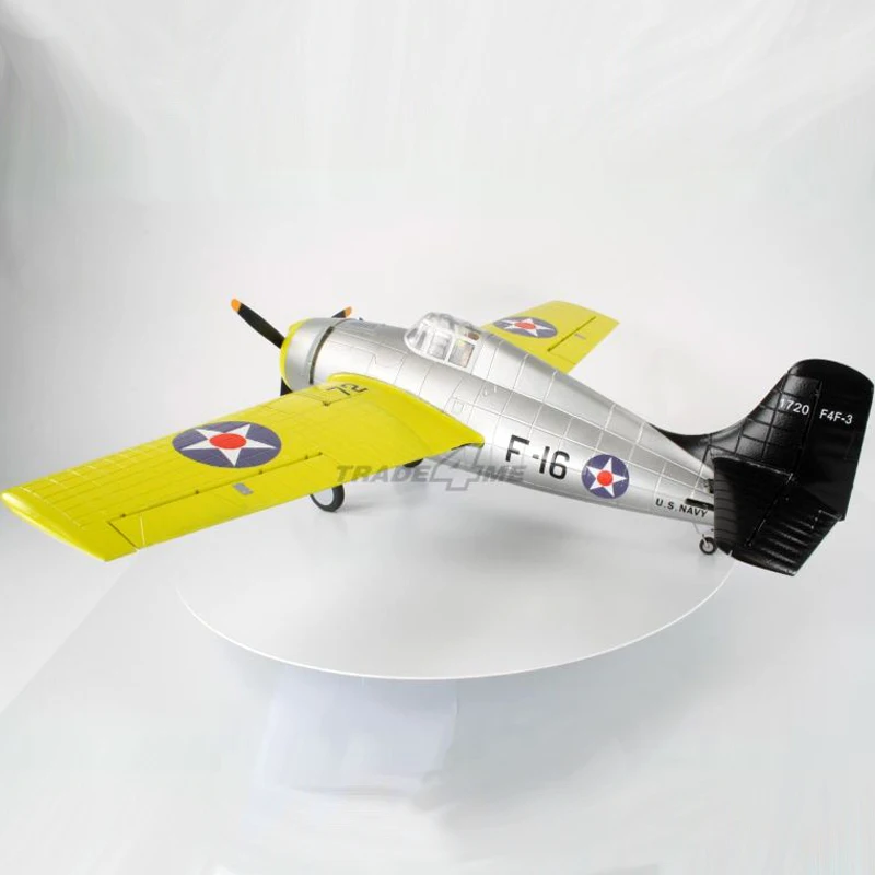 LX/Lanxiang/Sky Flight Hobby F4F Yellow Wildcat Propeller Warbird Airplane ARF/PNP 5