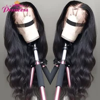 Princesse cheveux 13x6 HD Transparent dentelle avant perruques de cheveux humains pour les femmes 13x4 brésilien vague de corps dentelle frontale perruque avec des cheveux de bébé 2