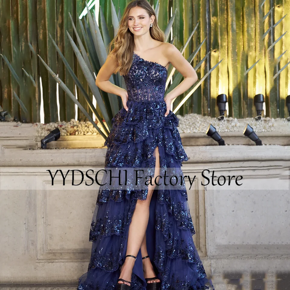 

Evening Dresses 2023 Party Dress Beading Crystal Slit Shiny فساتين السهرة Formal Dress For Women Cocktail Party Prom Dresses