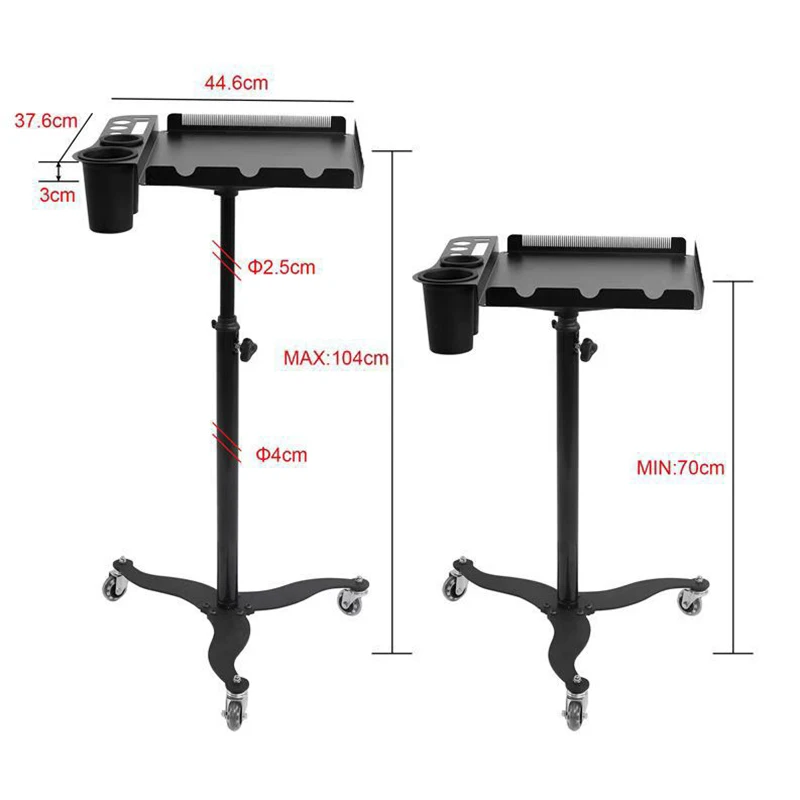 Multi Layer Storage Trolley Rolling Salon Tray Cart Organizer Hair Extension Tool Salon Trolley Hair Color Service Tray