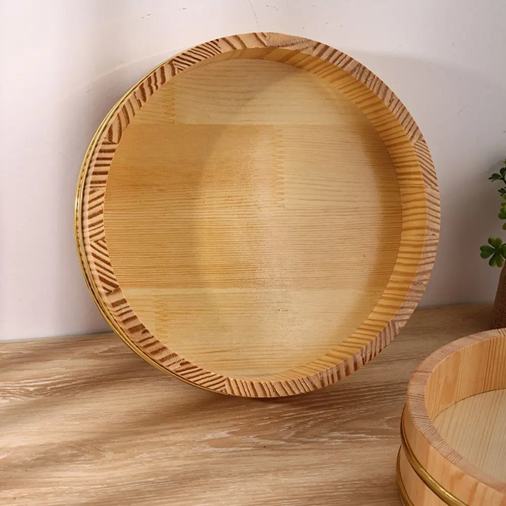 Creative Rice Sushi Bowl Bucket Tub Rustic Exquisite Wood Box Multi-Function Reusable Round Tray Snack Fruit Candies snack bowl snack dish