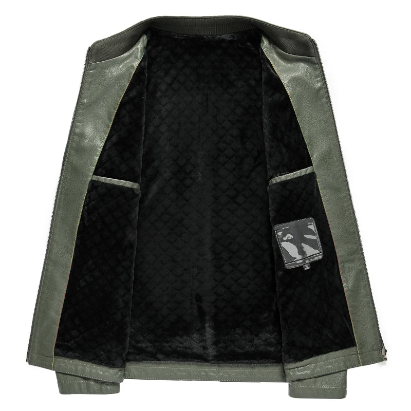 Men Leather Jacket YN-2263 Autumn And Spring Men&rsquo;s Stand Collar Jacket Natural Leather Thin Section Plus Velvet Fashion Jacket Motorcycle Youth