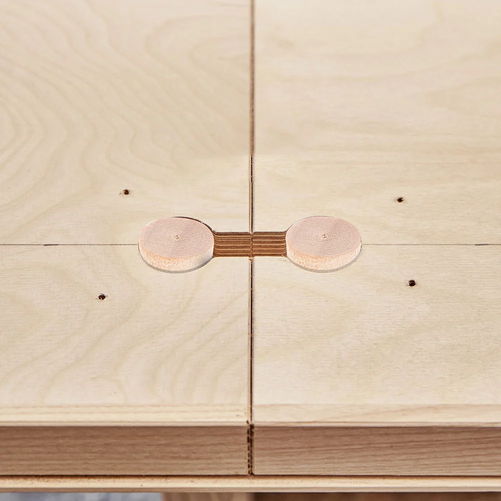 100 Pcs Cork Wooden Plug Round Hole Plugs Pocket Furniture Button Small Covers Carpenter Bee