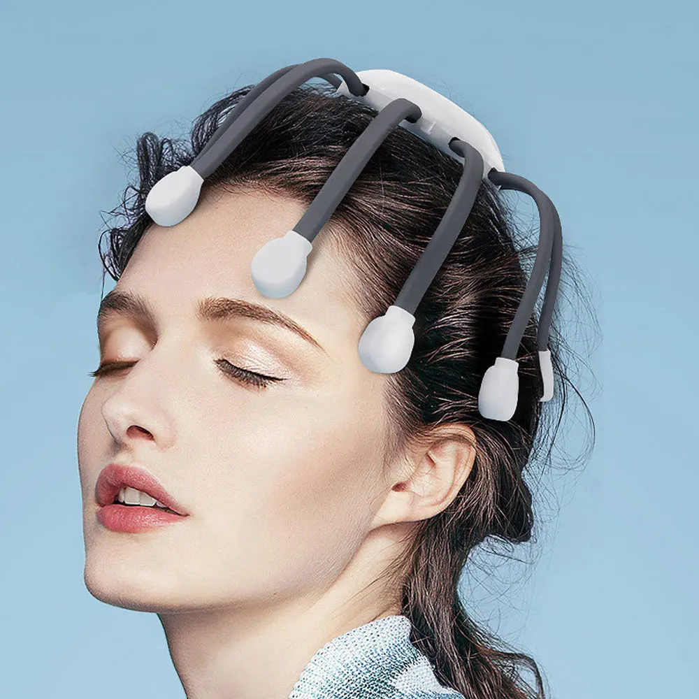 Electric Scalp Head Massager Octopus Claw Vibration Massage Stress Relief 4