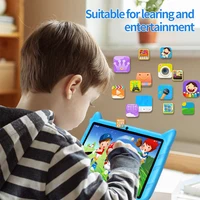BDF-Tablette Android 13 pour enfants, extension 1 To, 4 Go de RAM, 64 Go de ROM, WiFi 5G, batterie 4000mAh, appareil photo touristique, cadeau pour enfants, logiciel pour enfants, 7 pouces 5