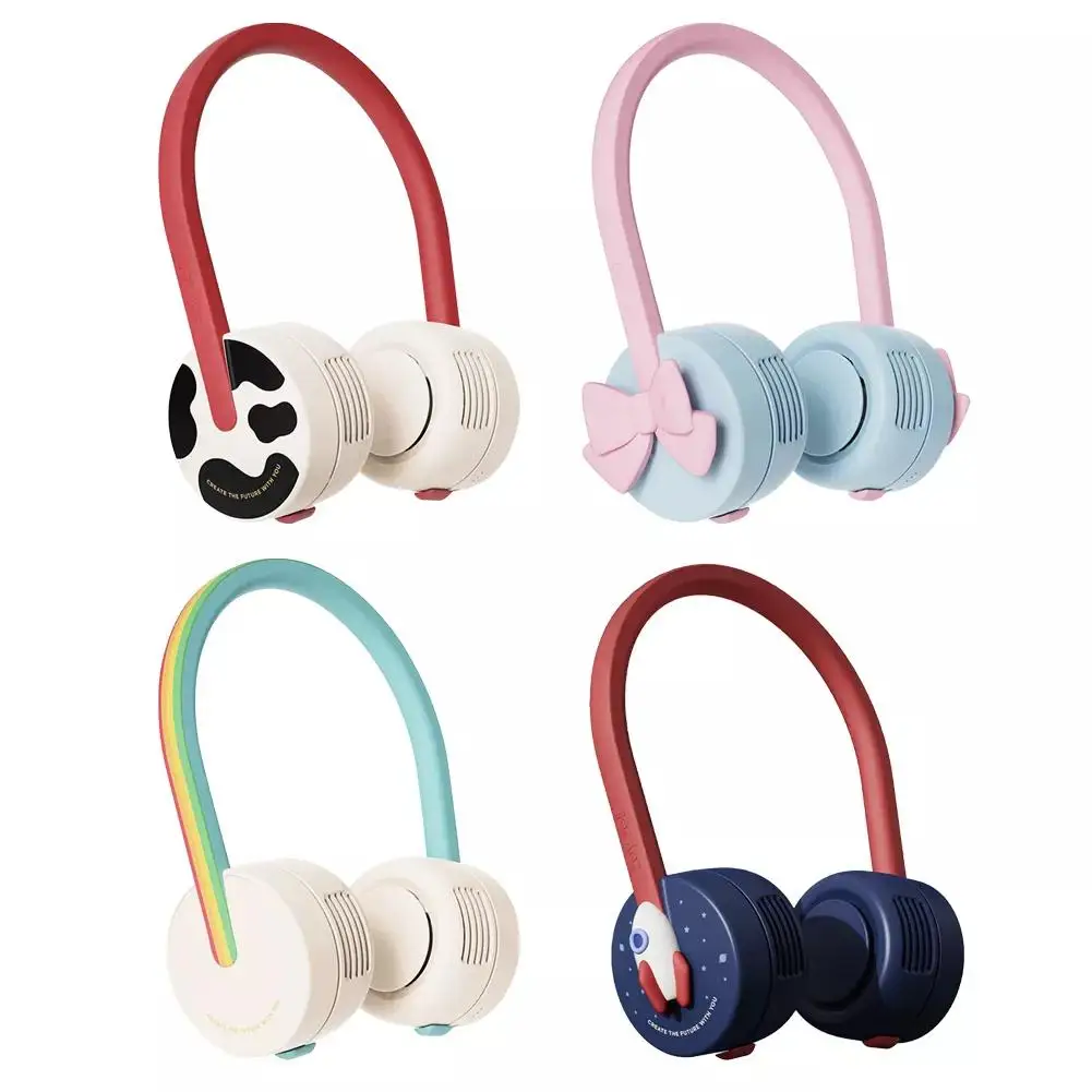 Mini ventilador portátil de cuello sin aspas, ventilador silencioso