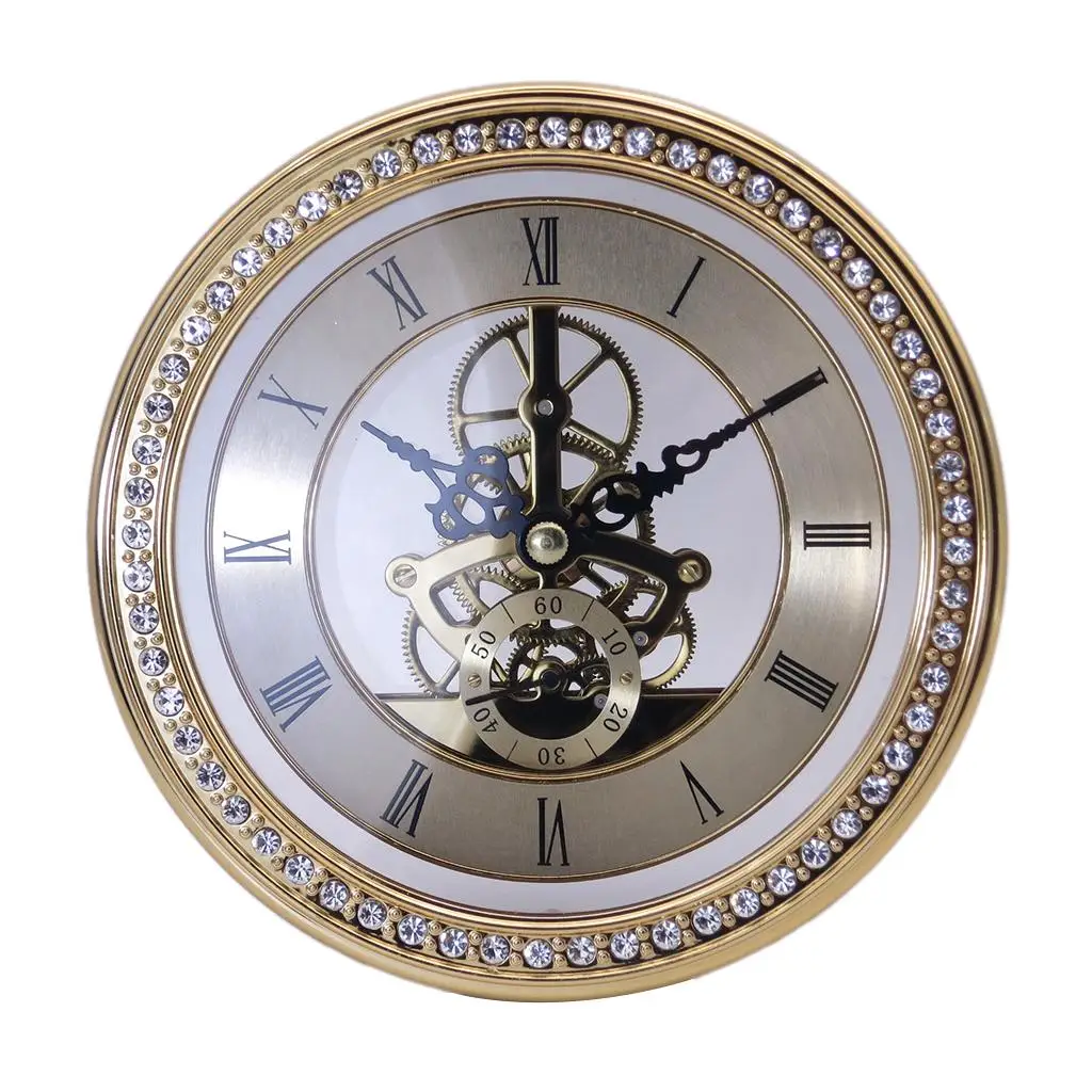 Retro Skeleton Clock Insert Movement .83`` Miniature Clock Roman Numerals