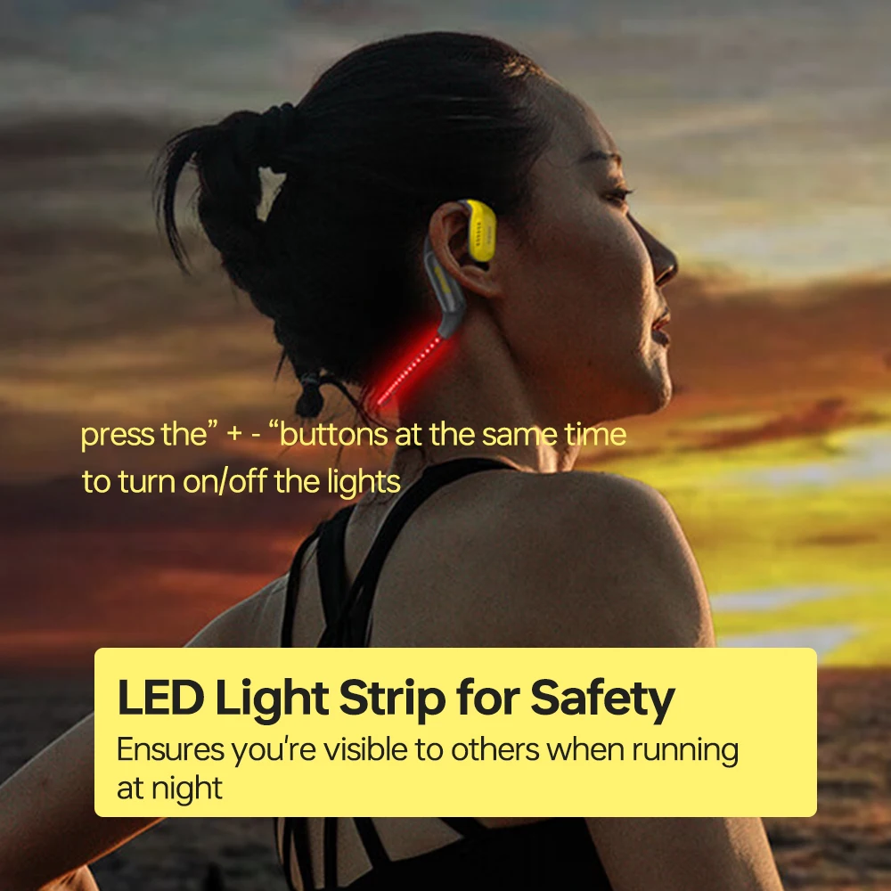 سماعات بلوتوث لاسلكية مفتوحة الأذن، مشغل MP3 4 جيج...