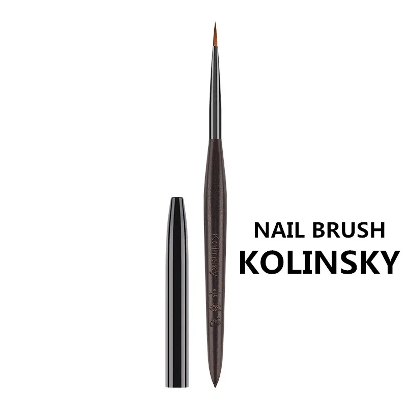Different Colored Handle Kolinsky Hair Nail Acrylic Brush Liquid Powder DIY Nail Drawing Nail Art Bruses 6