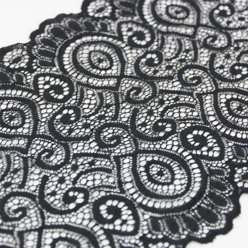18cm Elastic Lace Fabric French Hollow Underwear Stretch Laces Trim 3 Meters for DIY Clothing Design And Production lace fabric,lace sewing accessories,lace sewing supplies,lace accessories,lace garment accessories,lace decoration,chiffon lace fabric