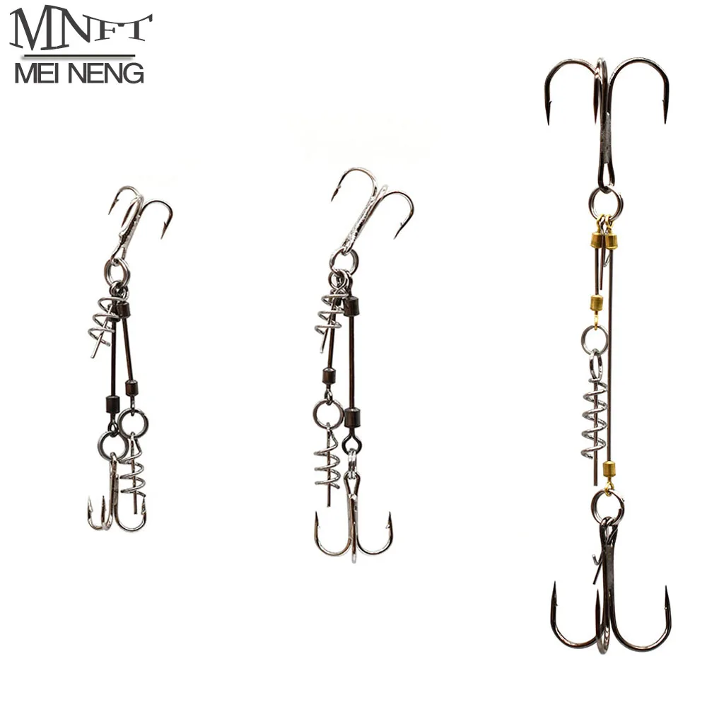 Montage Pike Stinger Rig MNFT avec hameçons triples et plombs réglables pour swimbaits pêche brochet