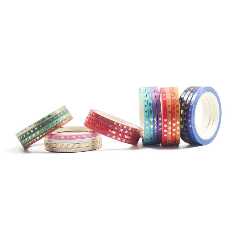 Gold Foil Stars Washi Tape for Journals and Scrapbooking - Decorative Adhesive Stationery