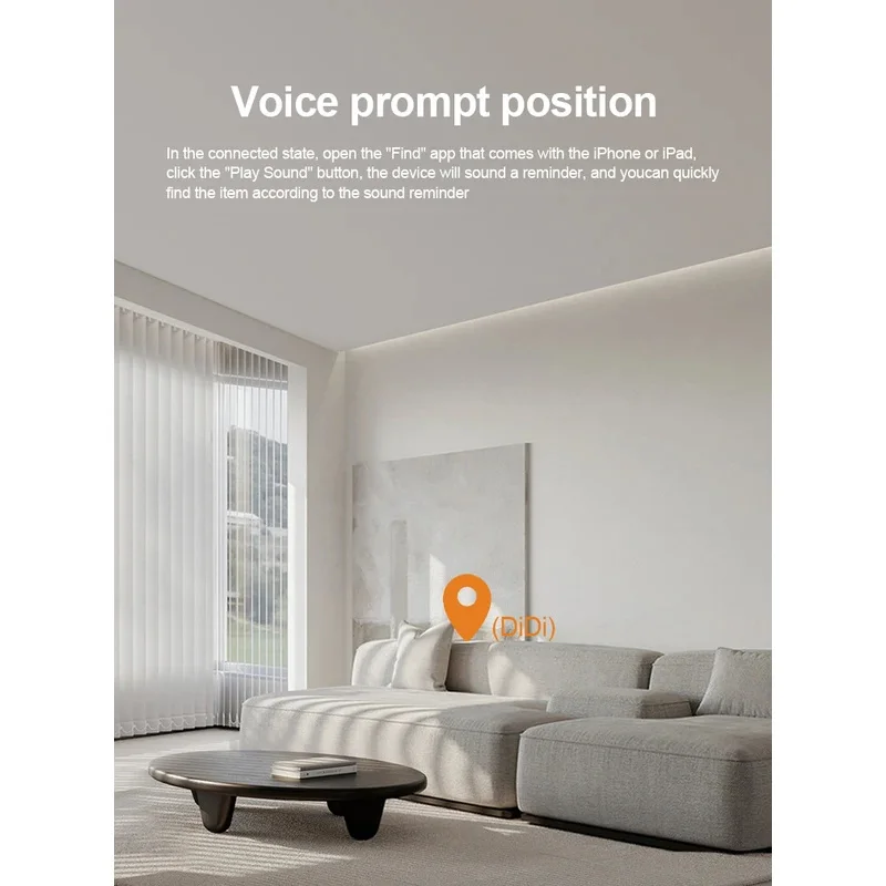 Security Bluetooth GPS Tag Based on iphone Find My app Anti-lose Tracker Sound Locate Message Reminder Alarm Key Finder