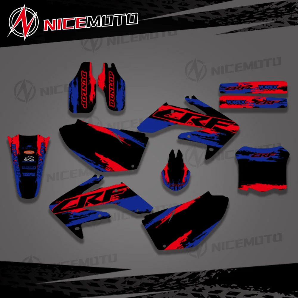 NICEMOTO New Style TEAM GRAPHICS BACKGROUNDS DECALS STICKERS Kits For Honda CRF250 CRF250R CRF 250 250R 2008 2009 nicemoto motorcycle graphics background decals stickers kit for honda xr250 xr400 1996 2001 2002 2003 2004 xr 250 400