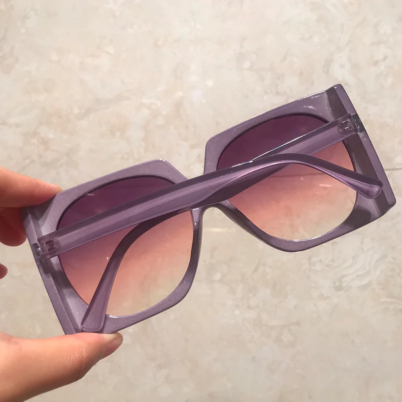 Oversized Square Sunglasses For Women Vintage Style Gradient Shades_voghion.com