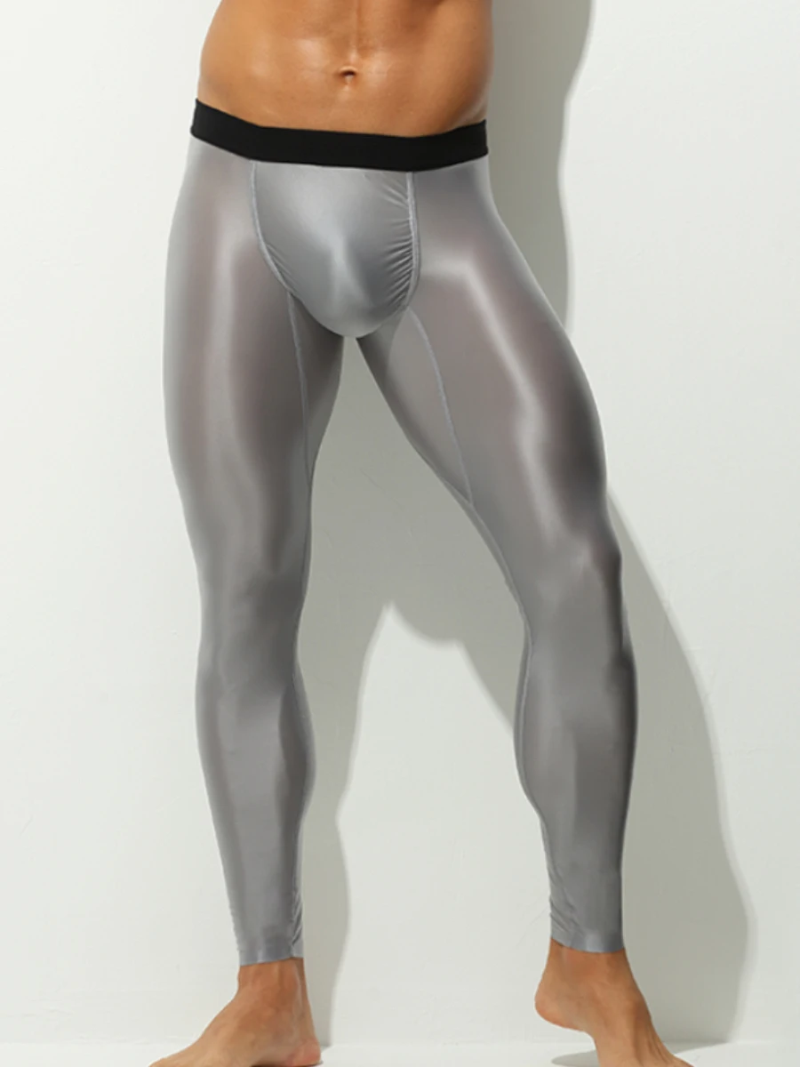Sport Jogging Trousers Glossy Men's Tight Fitness Running Sweatpants Leggings Plus Size Training