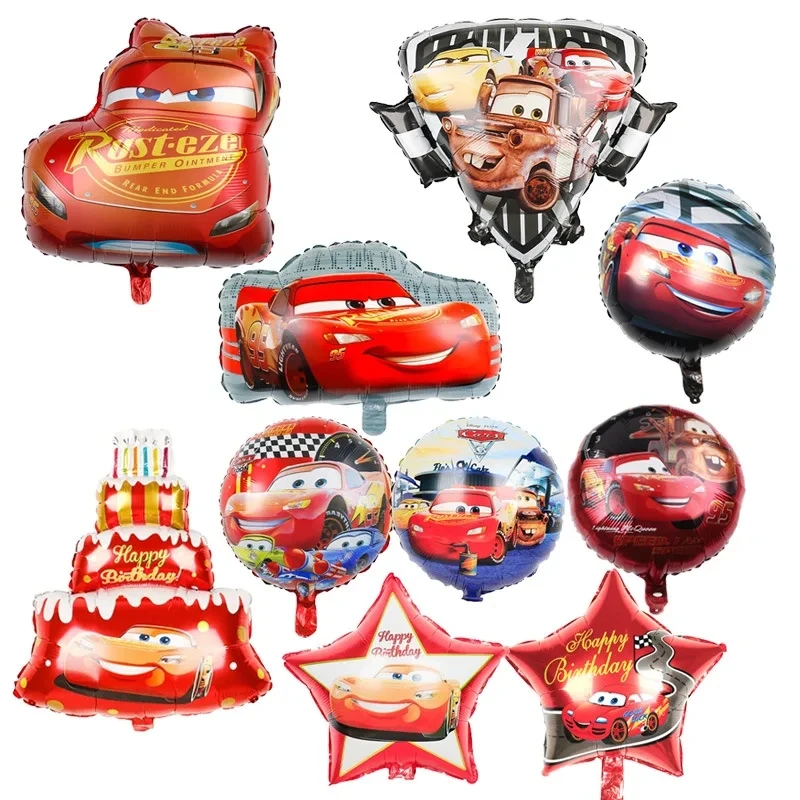 Disney Lightning Mcqueen Palloncino In Alluminio Per Auto Da 18 Pollici Smile Lightning Mcqueen Car Layout Di Compleanno Per Bambini