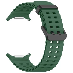 Enhanced Silicone Sport Bracelet for Galaxy Watch Ultra - Marine Band Design, 47mm Strap (Bright Green)