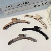 Premium Taupe Matte Shark Clip - Korean Chic Back Hair Updo Claw for Elegant Women's New Arrival