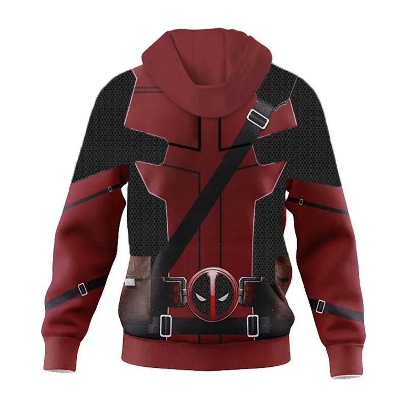 thumbnail image 4 of Sudadera con capucha de Deadpool Wolverine para adulto, disfraz de superhéroe, cosplay, estampado 3D, para Halloween, carnaval, sudadera con cremallera, chaqueta, 4 of 4
