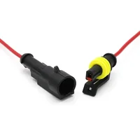 5/20/100 Sets HID 1/2/3/4/5/6 Pin Waterproof Auto Connector Kit with 15CM 18AWG Wire for Car/Truck Harness Wiring 3