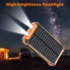 Solar Mobile Power Bank Portable Wireless Fast Charging 10000mAh 4USB port Suitable for iPhone xiaomi huawei with 2Led Light 4